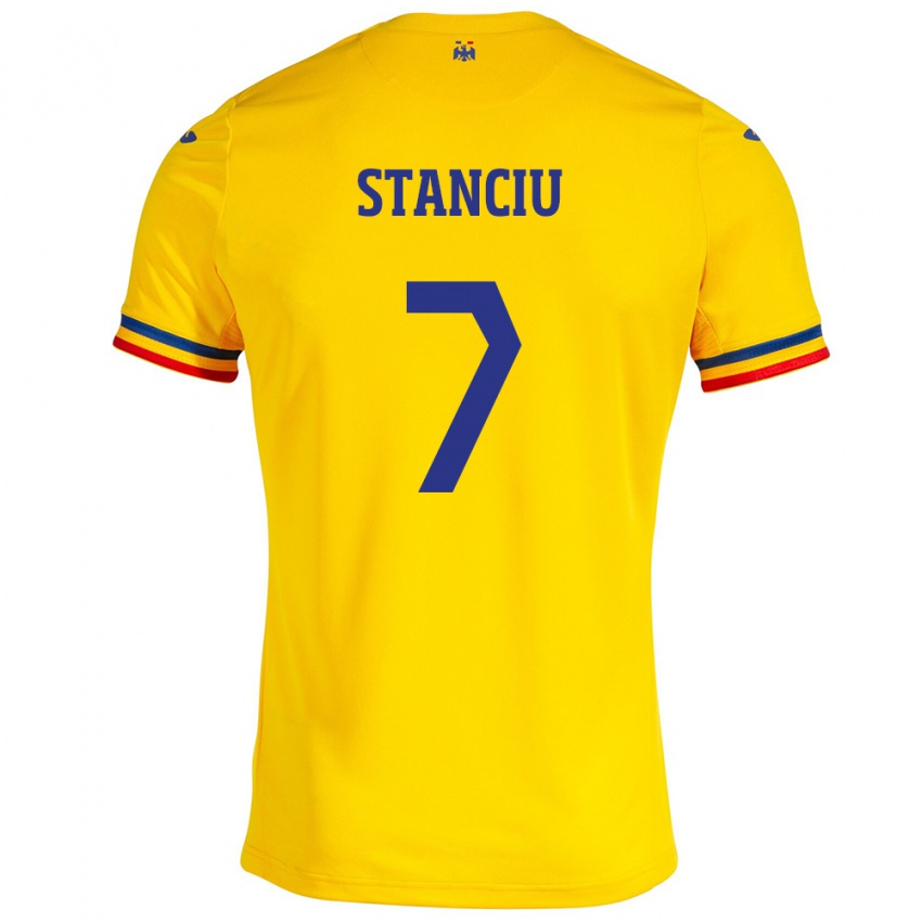 Niño Camiseta Rumania Ana Maria Stanciu #7 Amarillo 1ª Equipación 24-26 La Camisa Chile