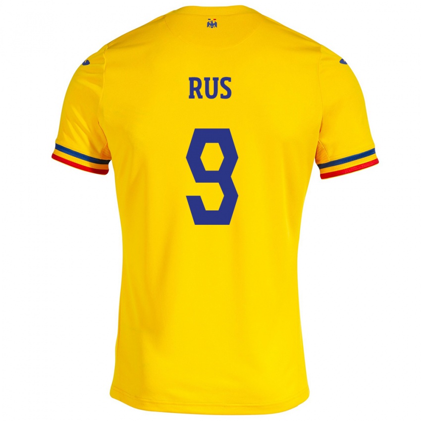 Niño Camiseta Rumania Laura Rus #9 Amarillo 1ª Equipación 24-26 La Camisa Chile