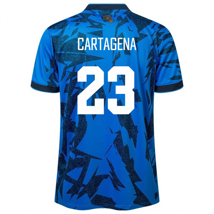 Niño Camiseta El Salvador Melvin Cartagena #23 Azul 1ª Equipación 24-26 La Camisa Chile