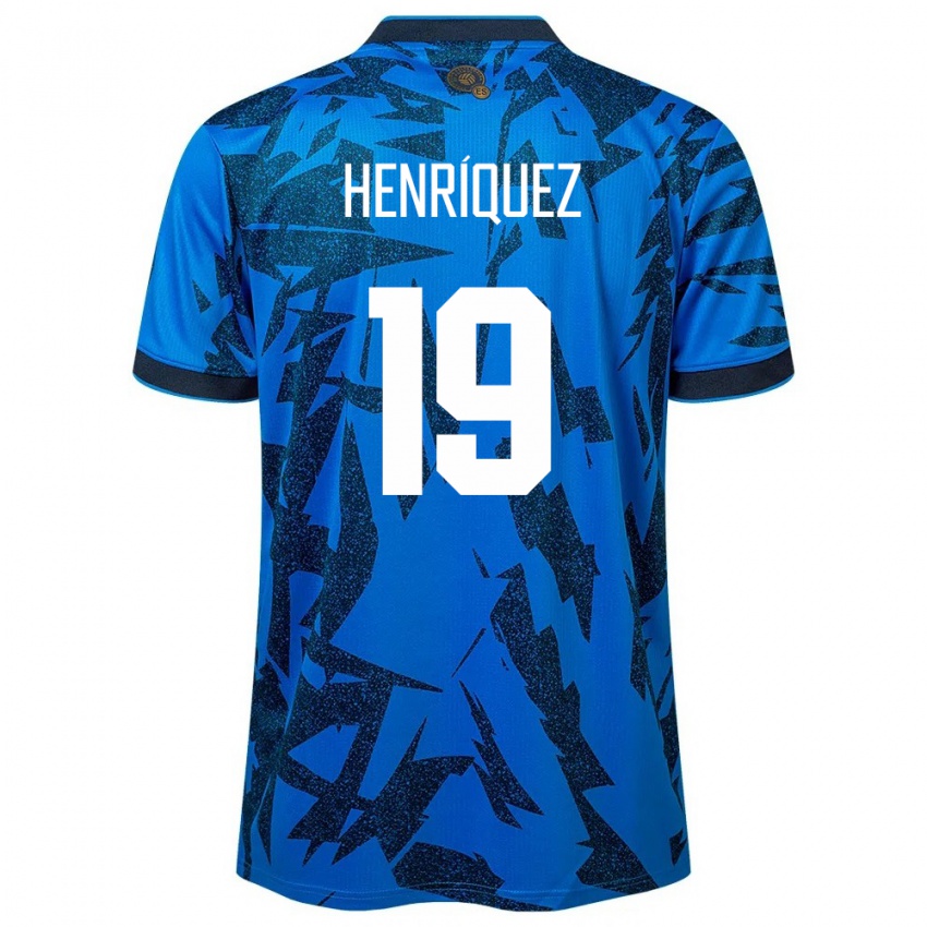 Niño Camiseta El Salvador Alejandro Henríquez #19 Azul 1ª Equipación 24-26 La Camisa Chile