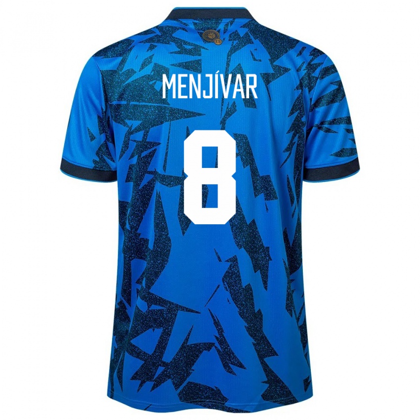 Niño Camiseta El Salvador Wálter Menjívar #8 Azul 1ª Equipación 24-26 La Camisa Chile