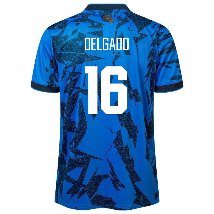 Niño Camiseta El Salvador Vasthy Delgado #16 Azul 1ª Equipación 24-26 La Camisa Chile