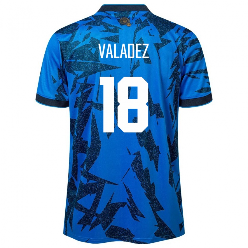 Niño Camiseta El Salvador Samantha Valadez #18 Azul 1ª Equipación 24-26 La Camisa Chile