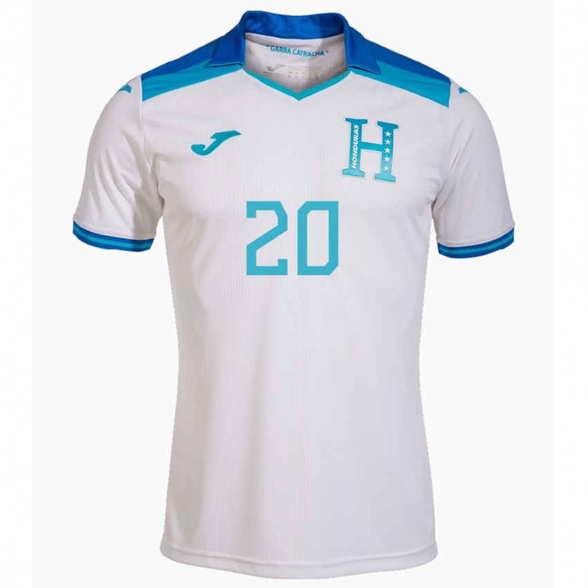 Niño Camiseta Honduras Alessandro Maldonado #20 Blanco 1ª Equipación 24-26 La Camisa Chile