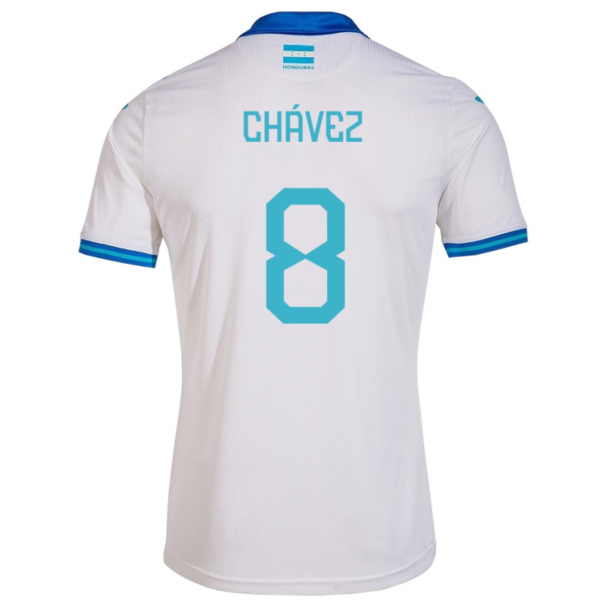 Niño Camiseta Honduras Gerson Chávez #8 Blanco 1ª Equipación 24-26 La Camisa Chile