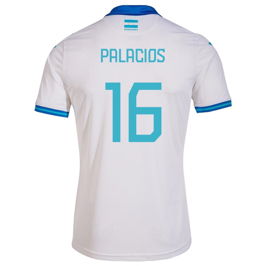 Niño Camiseta Honduras Danilo Palacios #16 Blanco 1ª Equipación 24-26 La Camisa Chile