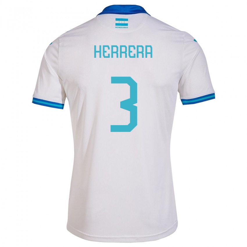 Niño Camiseta Honduras David Herrera #3 Blanco 1ª Equipación 24-26 La Camisa Chile