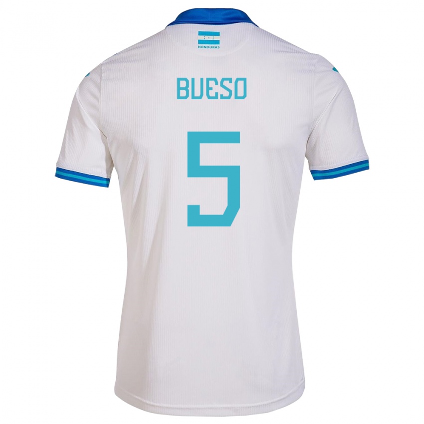 Niño Camiseta Honduras Jonathan Bueso #5 Blanco 1ª Equipación 24-26 La Camisa Chile