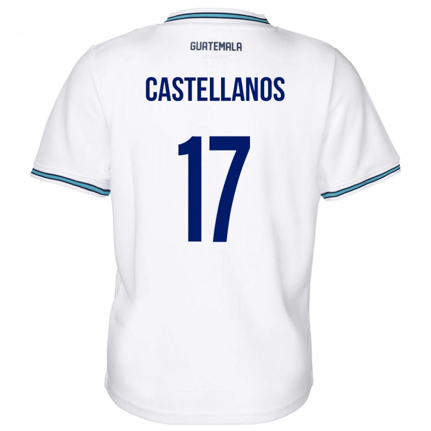 Niño Camiseta Guatemala Óscar Castellanos #17 Blanco 1ª Equipación 24-26 La Camisa Chile