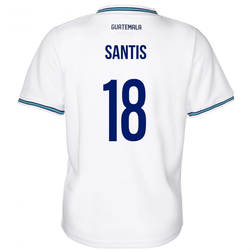 Niño Camiseta Guatemala Óscar Santis #18 Blanco 1ª Equipación 24-26 La Camisa Chile