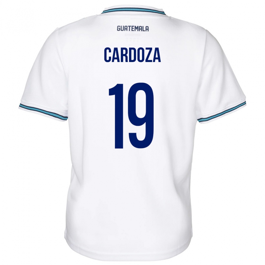 Niño Camiseta Guatemala Elmer Cardoza #19 Blanco 1ª Equipación 24-26 La Camisa Chile