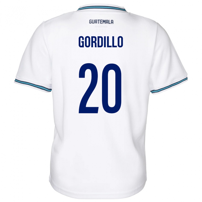 Niño Camiseta Guatemala Gerardo Gordillo #20 Blanco 1ª Equipación 24-26 La Camisa Chile