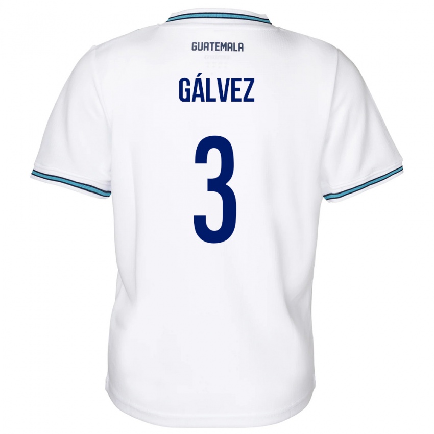 Niño Camiseta Guatemala Fredy Gálvez #3 Blanco 1ª Equipación 24-26 La Camisa Chile