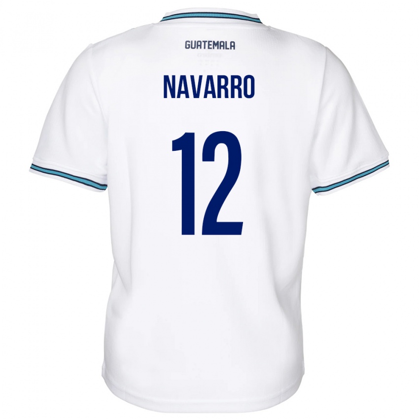 Niño Camiseta Guatemala Kenderson Navarro #12 Blanco 1ª Equipación 24-26 La Camisa Chile