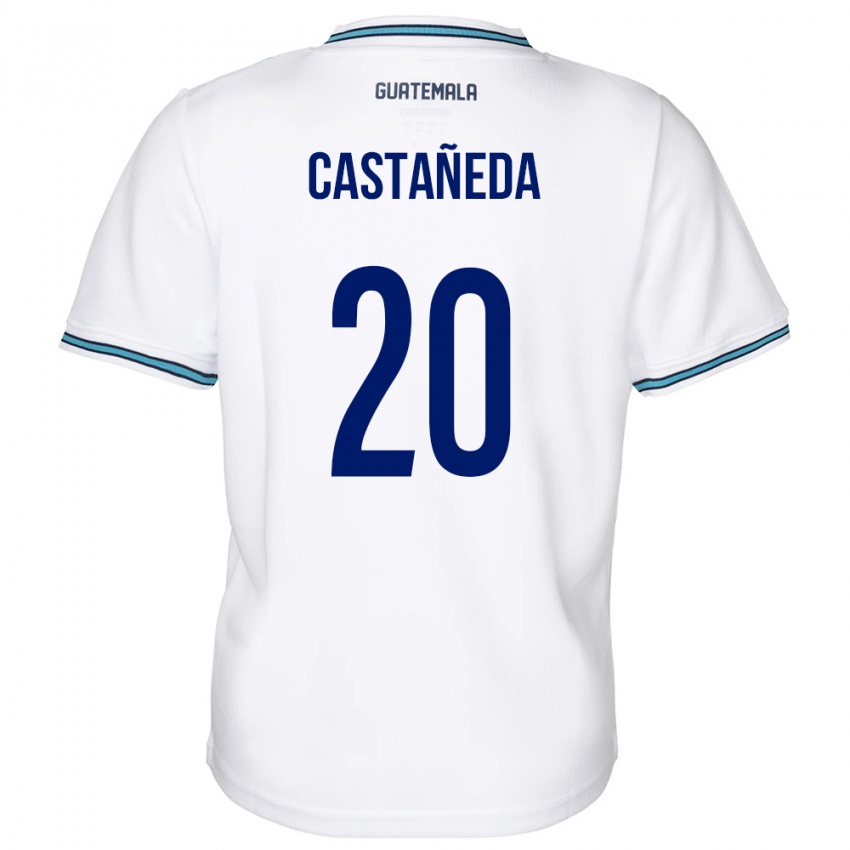 Niño Camiseta Guatemala Brayam Castañeda #20 Blanco 1ª Equipación 24-26 La Camisa Chile