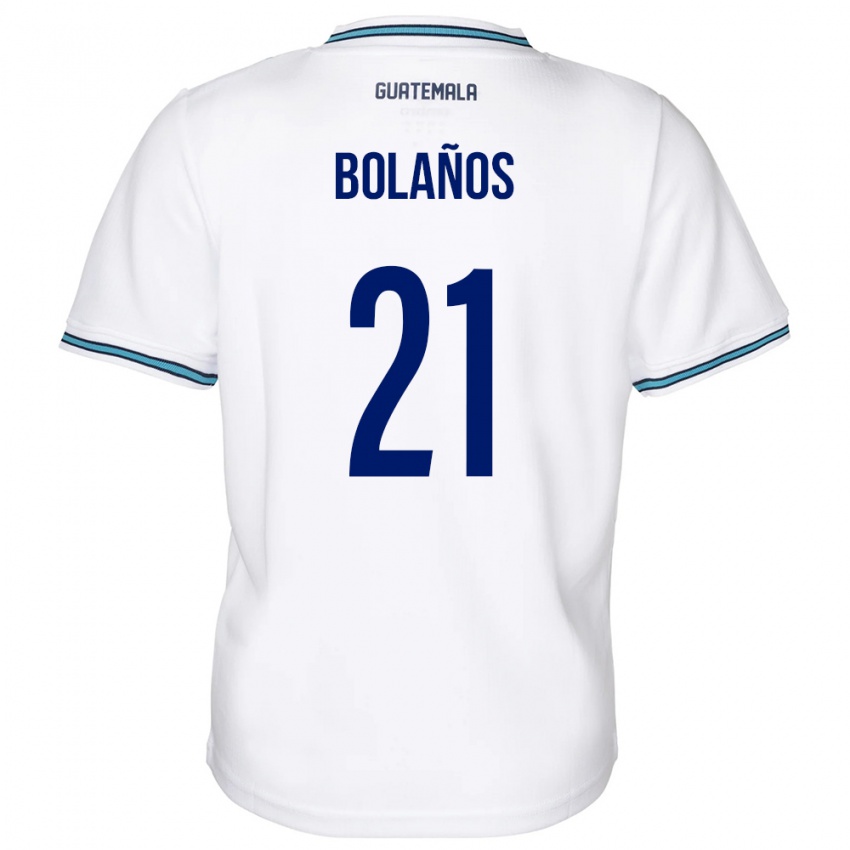 Niño Camiseta Guatemala Diego Bolaños #21 Blanco 1ª Equipación 24-26 La Camisa Chile