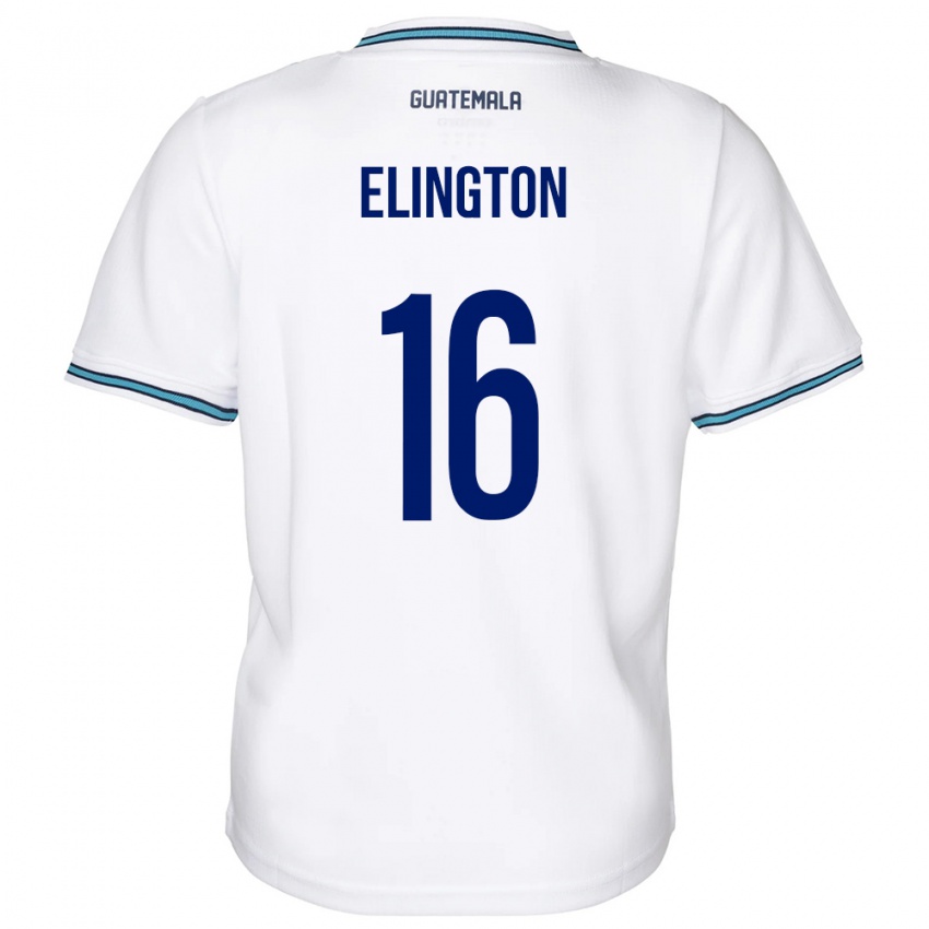 Niño Camiseta Guatemala Elvi Elington #16 Blanco 1ª Equipación 24-26 La Camisa Chile