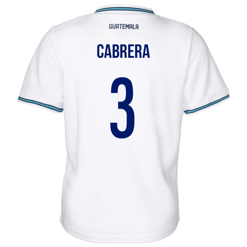 Niño Camiseta Guatemala Gabriel Cabrera #3 Blanco 1ª Equipación 24-26 La Camisa Chile