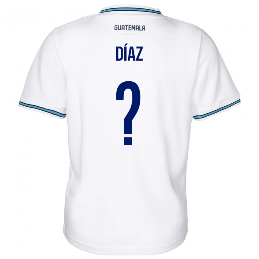 Niño Camiseta Guatemala Hendryck Díaz #0 Blanco 1ª Equipación 24-26 La Camisa Chile