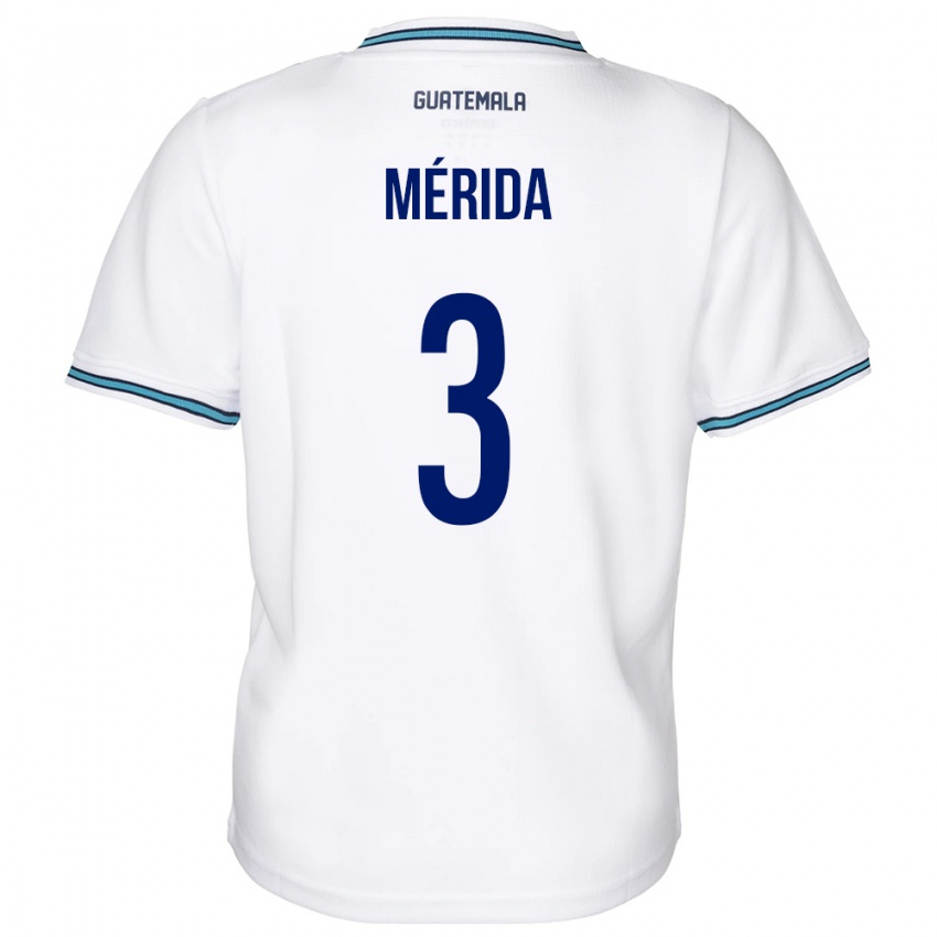 Niño Camiseta Guatemala Daniel Mérida #3 Blanco 1ª Equipación 24-26 La Camisa Chile