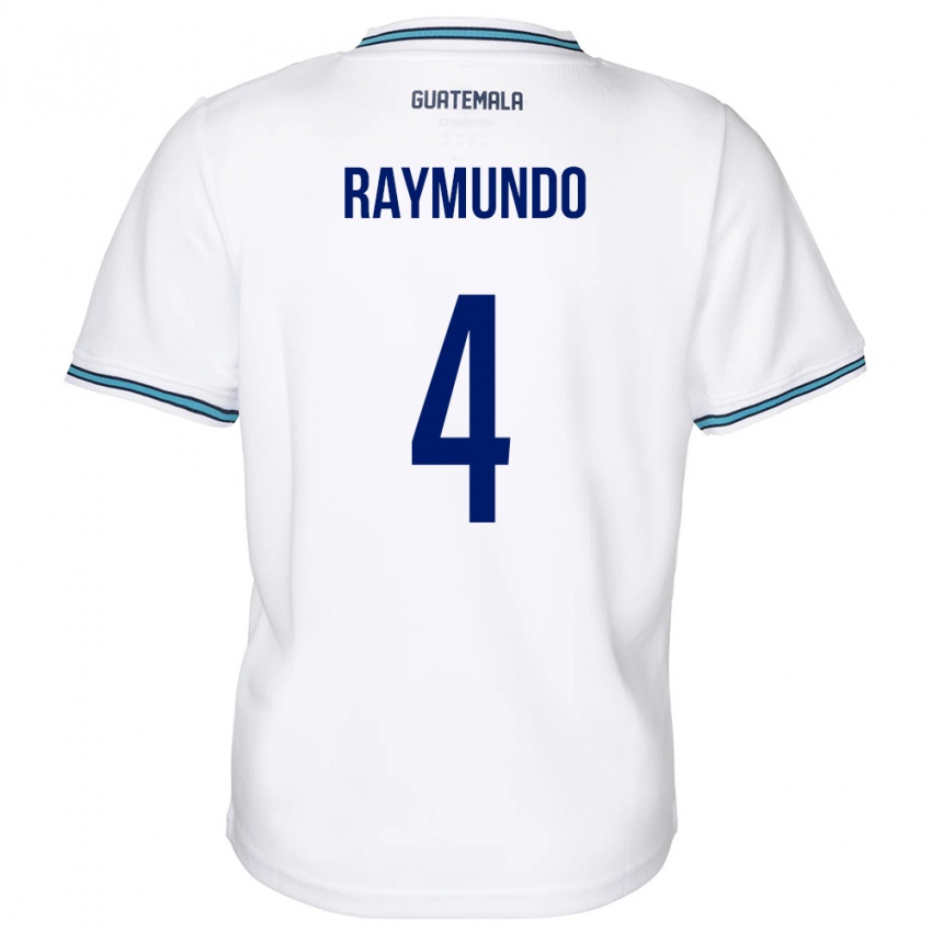 Niño Camiseta Guatemala Cristopher Raymundo #4 Blanco 1ª Equipación 24-26 La Camisa Chile