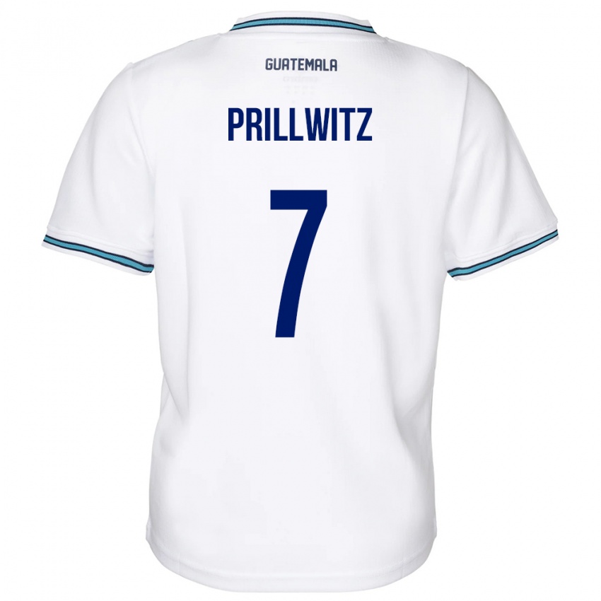 Niño Camiseta Guatemala Héctor Prillwitz #7 Blanco 1ª Equipación 24-26 La Camisa Chile