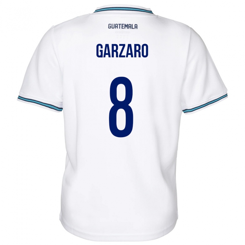 Niño Camiseta Guatemala Santiago Garzaro #8 Blanco 1ª Equipación 24-26 La Camisa Chile