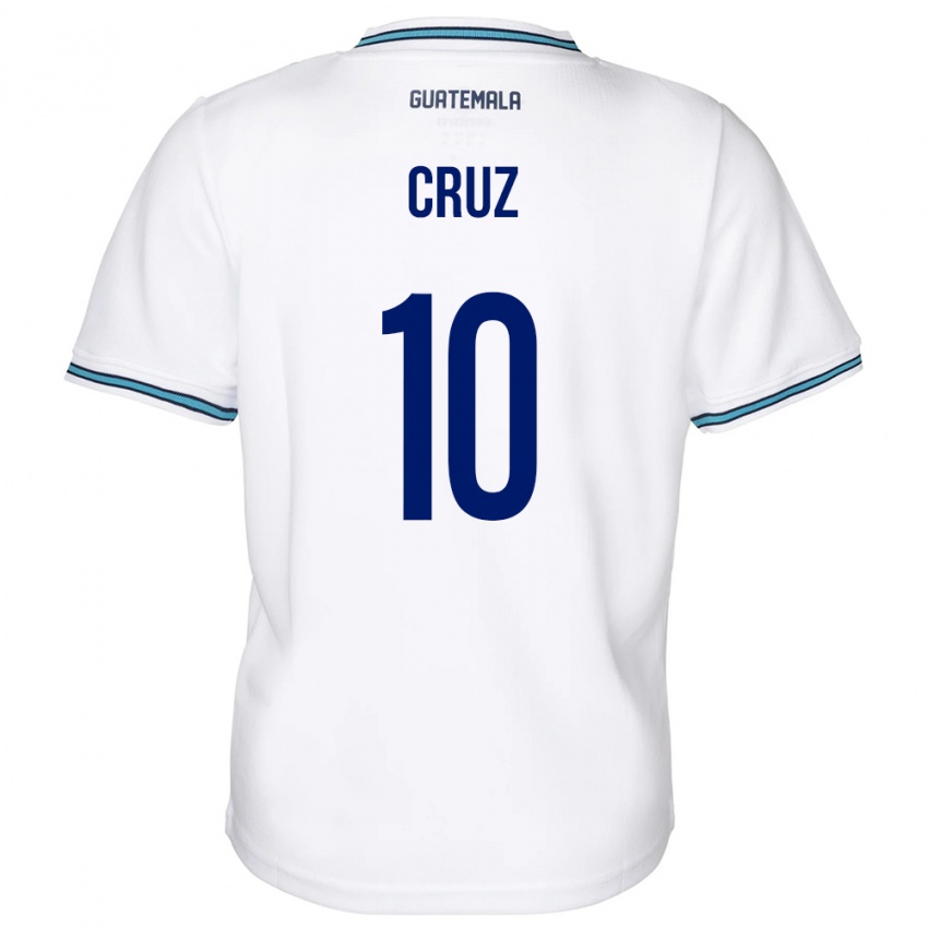 Niño Camiseta Guatemala Axel De La Cruz #10 Blanco 1ª Equipación 24-26 La Camisa Chile