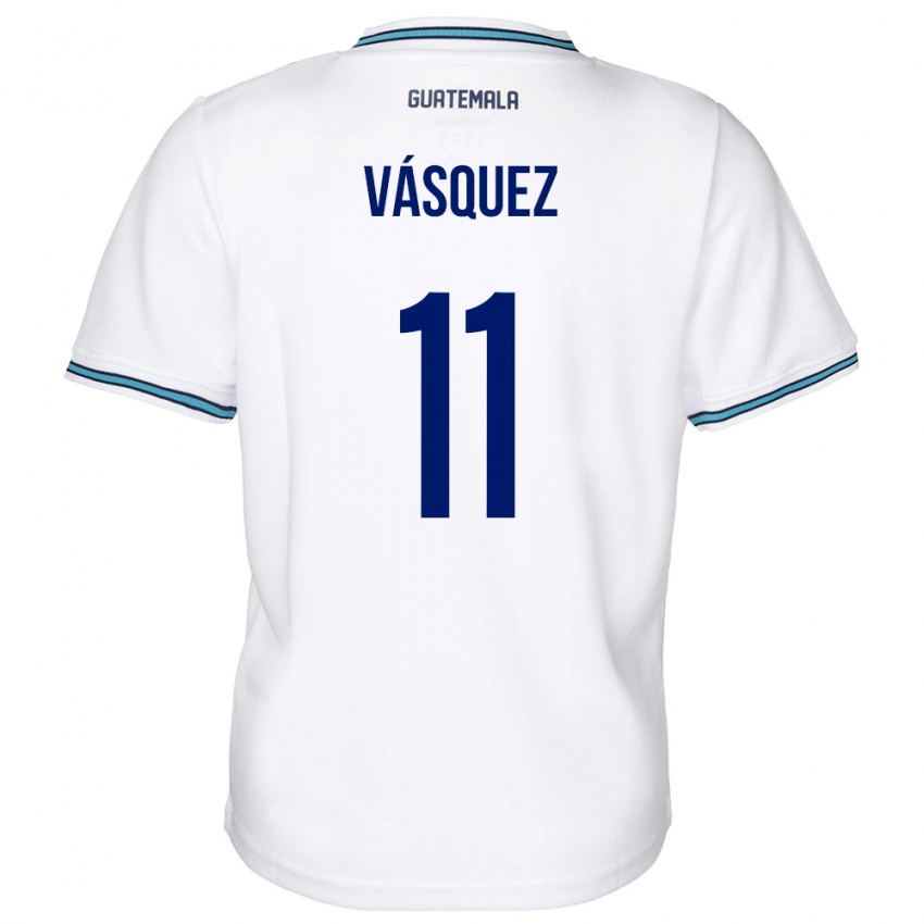 Niño Camiseta Guatemala Gabino Vásquez #11 Blanco 1ª Equipación 24-26 La Camisa Chile