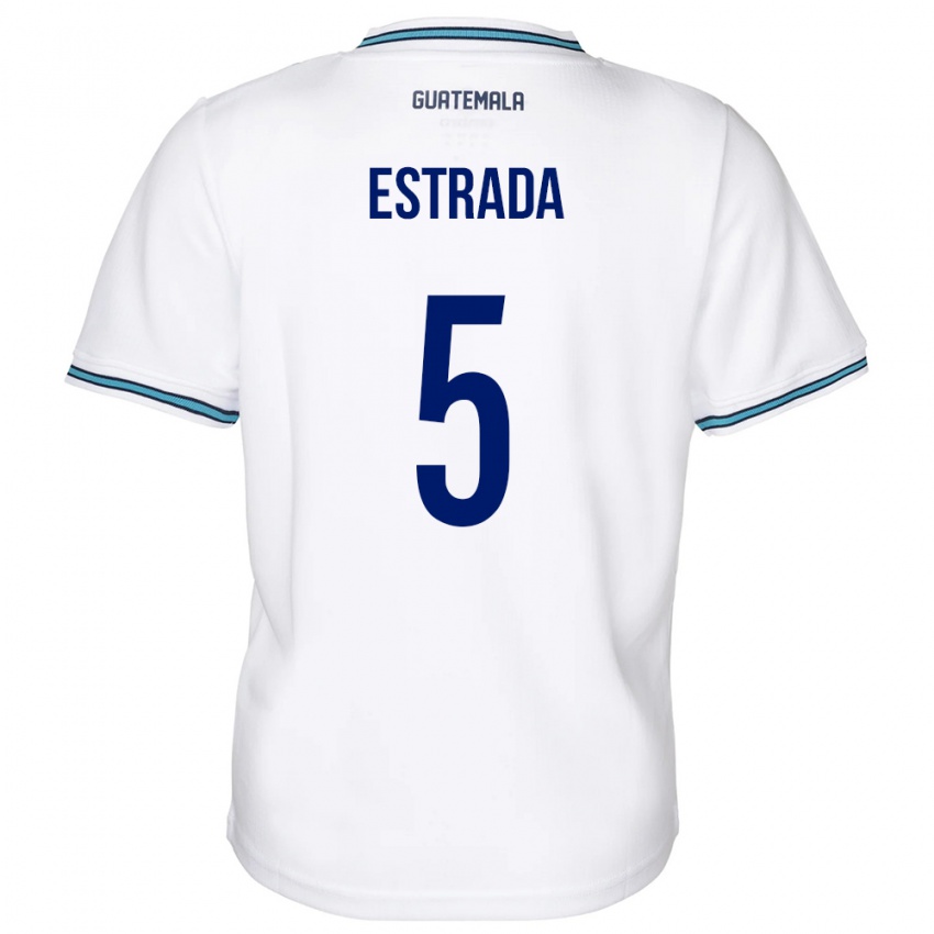 Niño Camiseta Guatemala Elizabeth Estrada #5 Blanco 1ª Equipación 24-26 La Camisa Chile