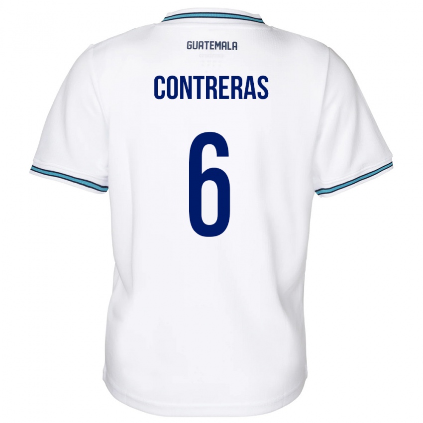 Niño Camiseta Guatemala María Contreras #6 Blanco 1ª Equipación 24-26 La Camisa Chile