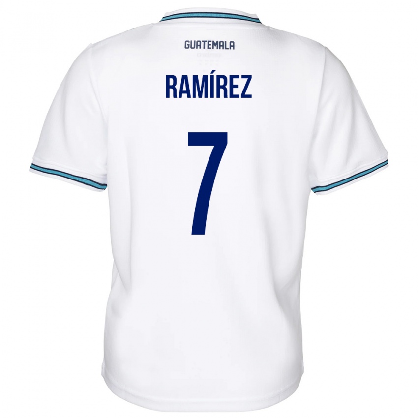 Niño Camiseta Guatemala Leslie Ramírez #7 Blanco 1ª Equipación 24-26 La Camisa Chile