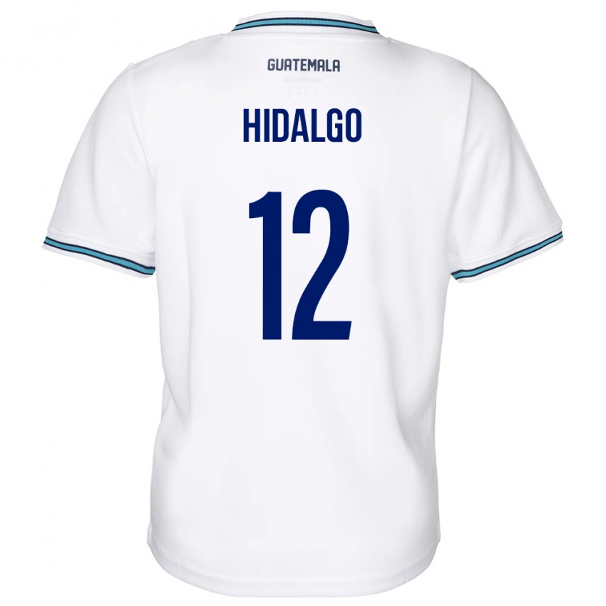 Niño Camiseta Guatemala Angie Hidalgo #12 Blanco 1ª Equipación 24-26 La Camisa Chile