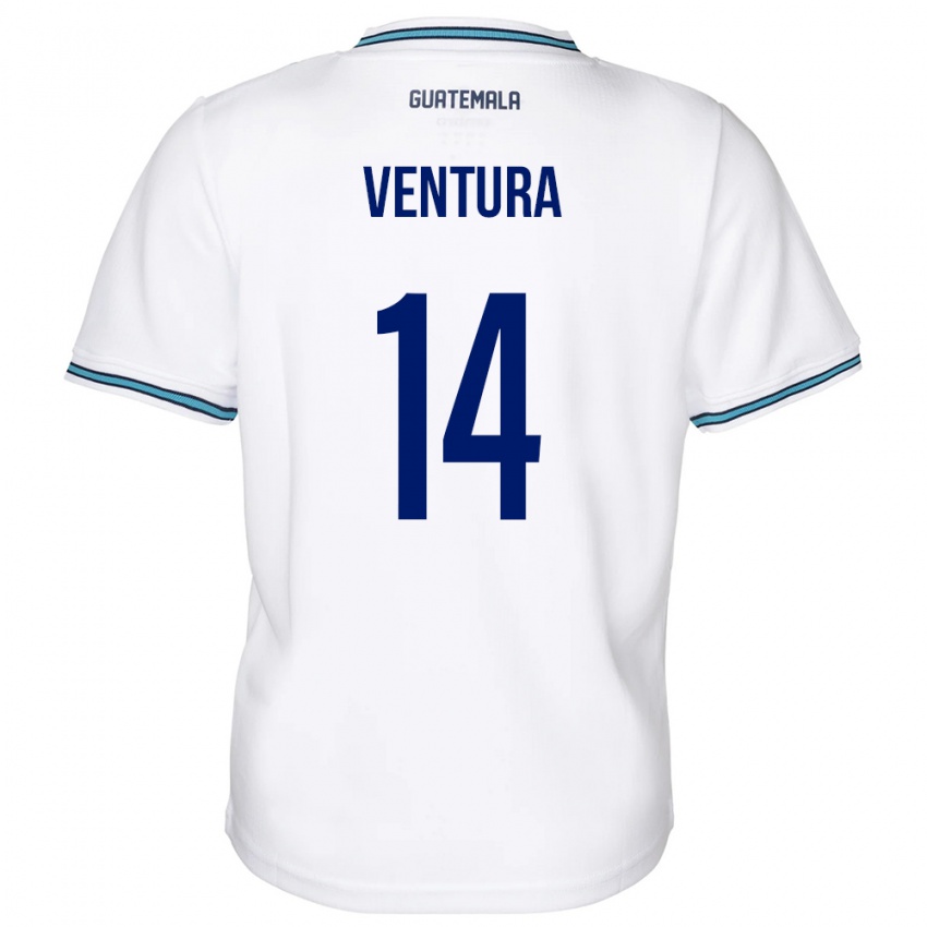 Niño Camiseta Guatemala Madelyn Ventura #14 Blanco 1ª Equipación 24-26 La Camisa Chile