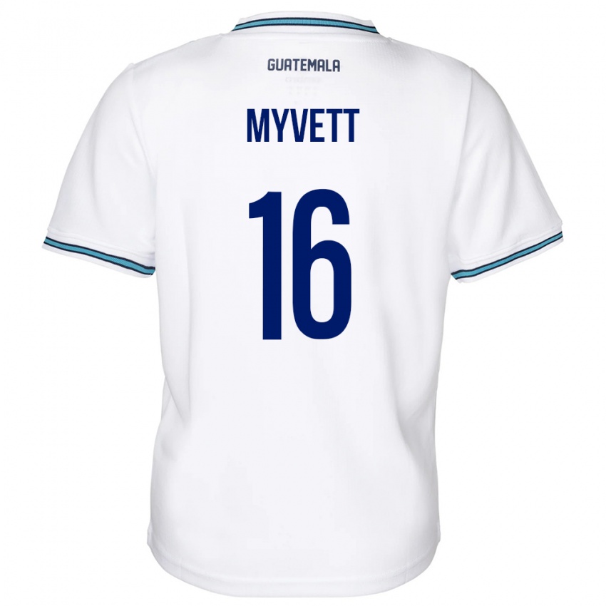 Niño Camiseta Guatemala Jemery Myvett #16 Blanco 1ª Equipación 24-26 La Camisa Chile