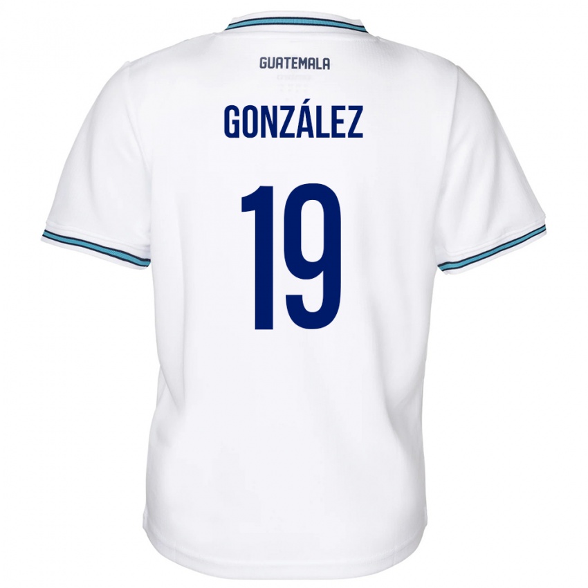 Niño Camiseta Guatemala Karen González #19 Blanco 1ª Equipación 24-26 La Camisa Chile