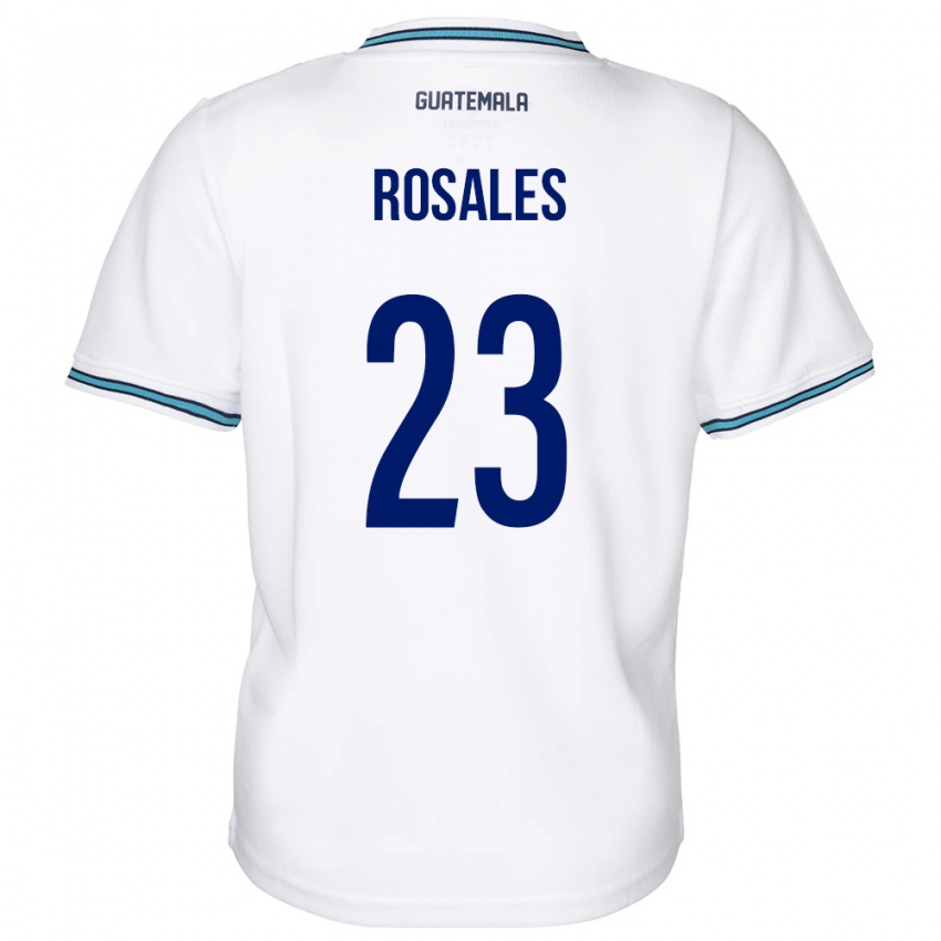 Niño Camiseta Guatemala Yareni Rosales #23 Blanco 1ª Equipación 24-26 La Camisa Chile