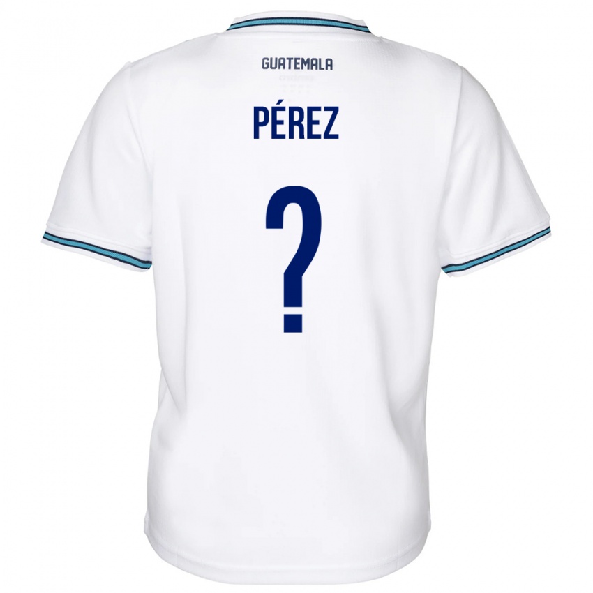 Niño Camiseta Guatemala Mary Pérez #0 Blanco 1ª Equipación 24-26 La Camisa Chile