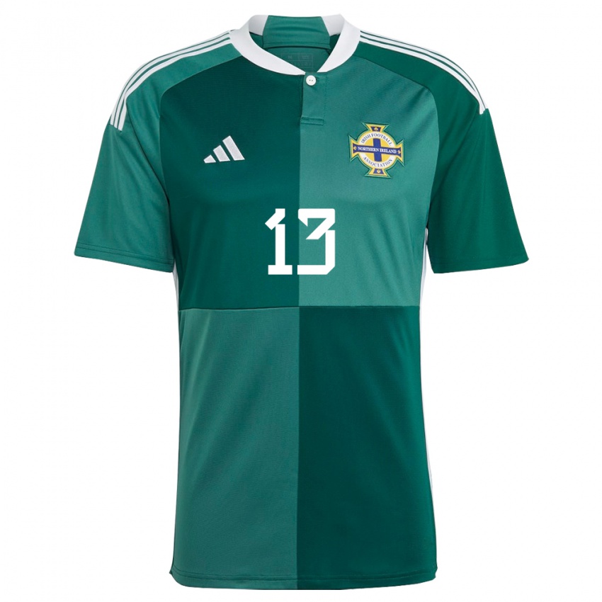 Niño Camiseta Irlanda Del Norte Kelsie Burrows #13 Verde 1ª Equipación 24-26 La Camisa Chile