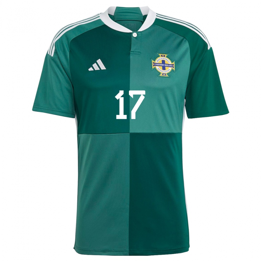 Niño Camiseta Irlanda Del Norte Paddy Mcnair #17 Verde 1ª Equipación 24-26 La Camisa Chile