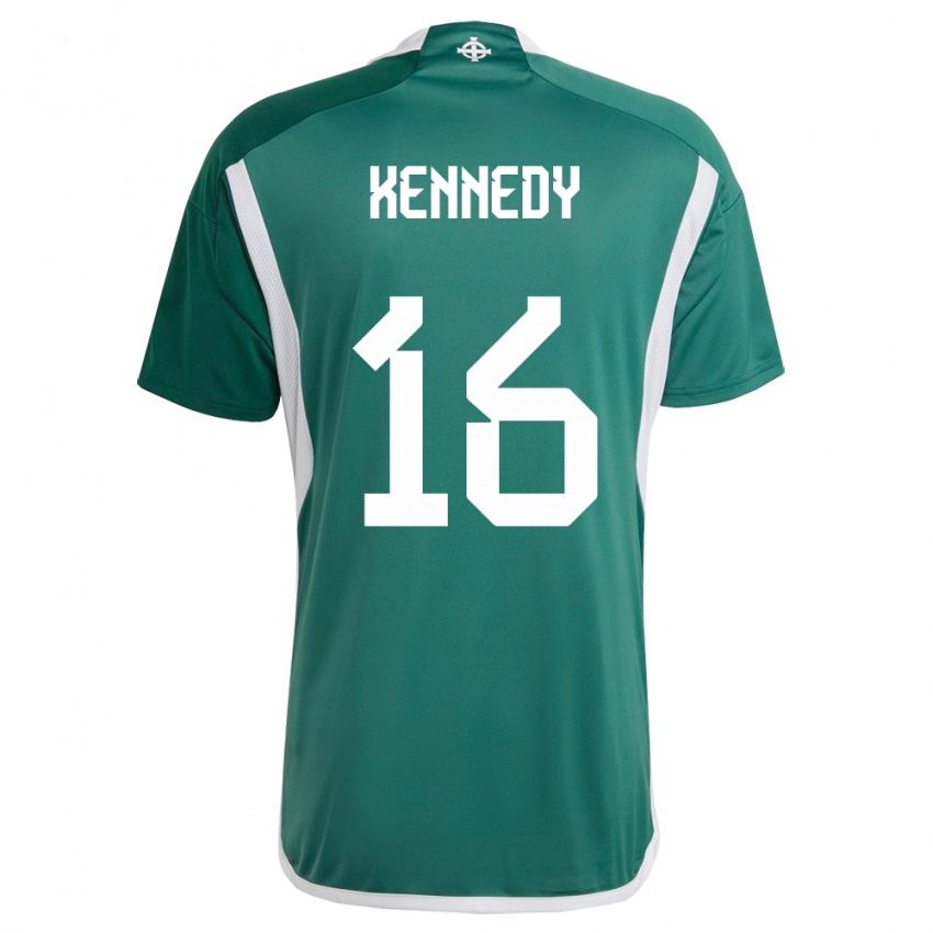 Niño Camiseta Irlanda Del Norte Matty Kennedy #16 Verde 1ª Equipación 24-26 La Camisa Chile