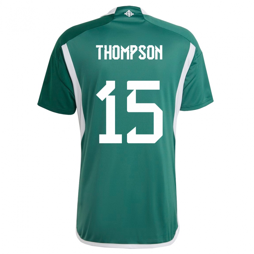 Niño Camiseta Irlanda Del Norte Jordan Thompson #15 Verde 1ª Equipación 24-26 La Camisa Chile