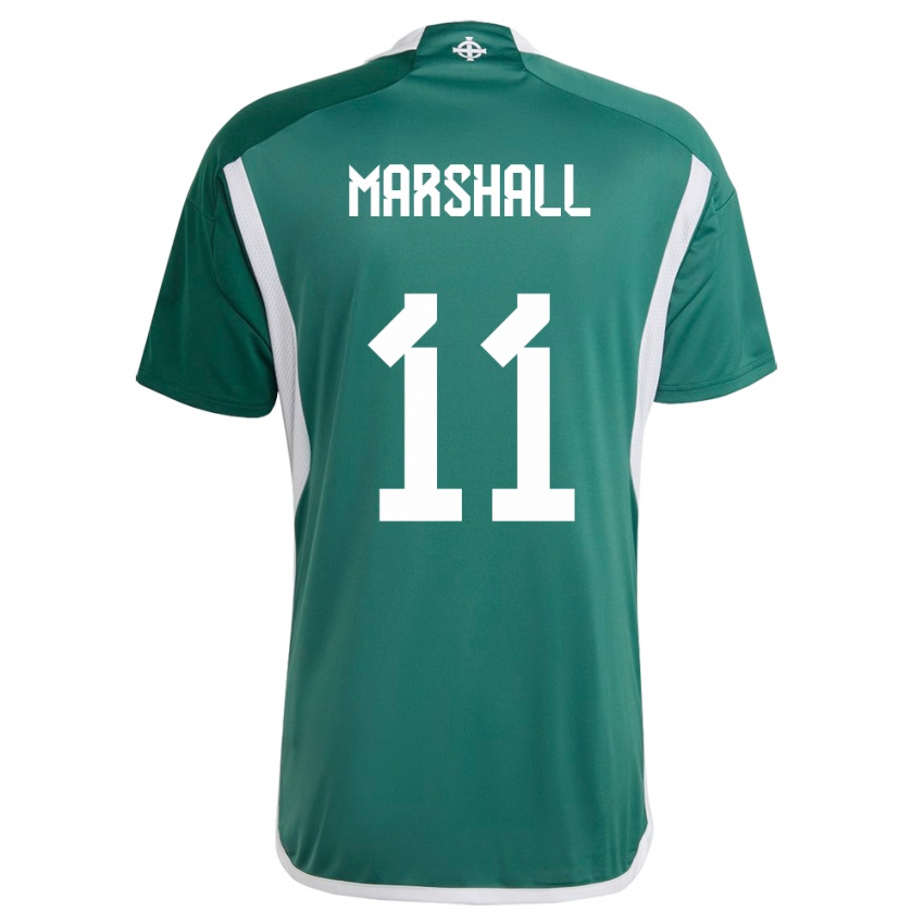 Niño Camiseta Irlanda Del Norte Callum Marshall #11 Verde 1ª Equipación 24-26 La Camisa Chile