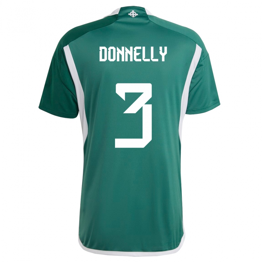 Niño Camiseta Irlanda Del Norte Aaron Donnelly #3 Verde 1ª Equipación 24-26 La Camisa Chile