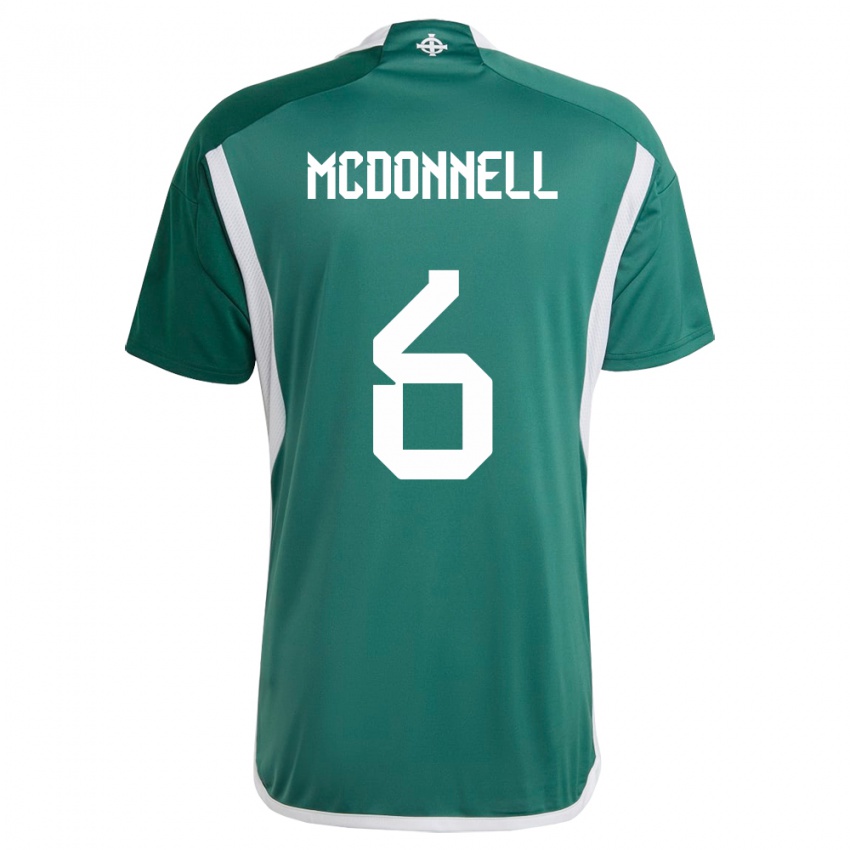Niño Camiseta Irlanda Del Norte Jamie Mcdonnell #6 Verde 1ª Equipación 24-26 La Camisa Chile