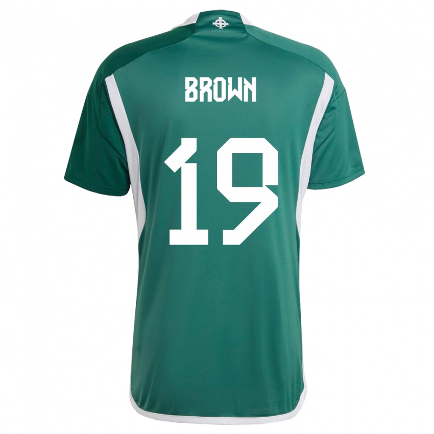 Niño Camiseta Irlanda Del Norte Sean Brown #19 Verde 1ª Equipación 24-26 La Camisa Chile