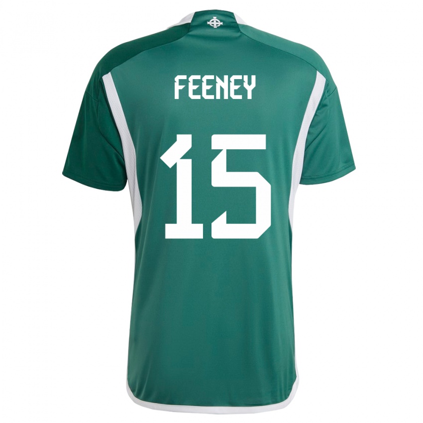Niño Camiseta Irlanda Del Norte George Feeney #15 Verde 1ª Equipación 24-26 La Camisa Chile