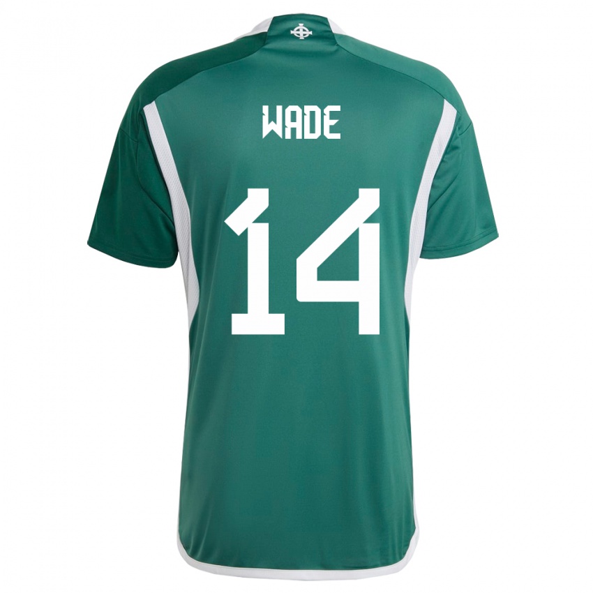 Niño Camiseta Irlanda Del Norte Lauren Wade #14 Verde 1ª Equipación 24-26 La Camisa Chile