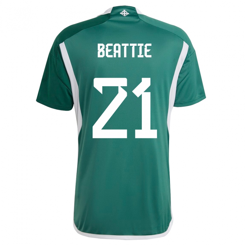 Niño Camiseta Irlanda Del Norte Kerry Beattie #21 Verde 1ª Equipación 24-26 La Camisa Chile