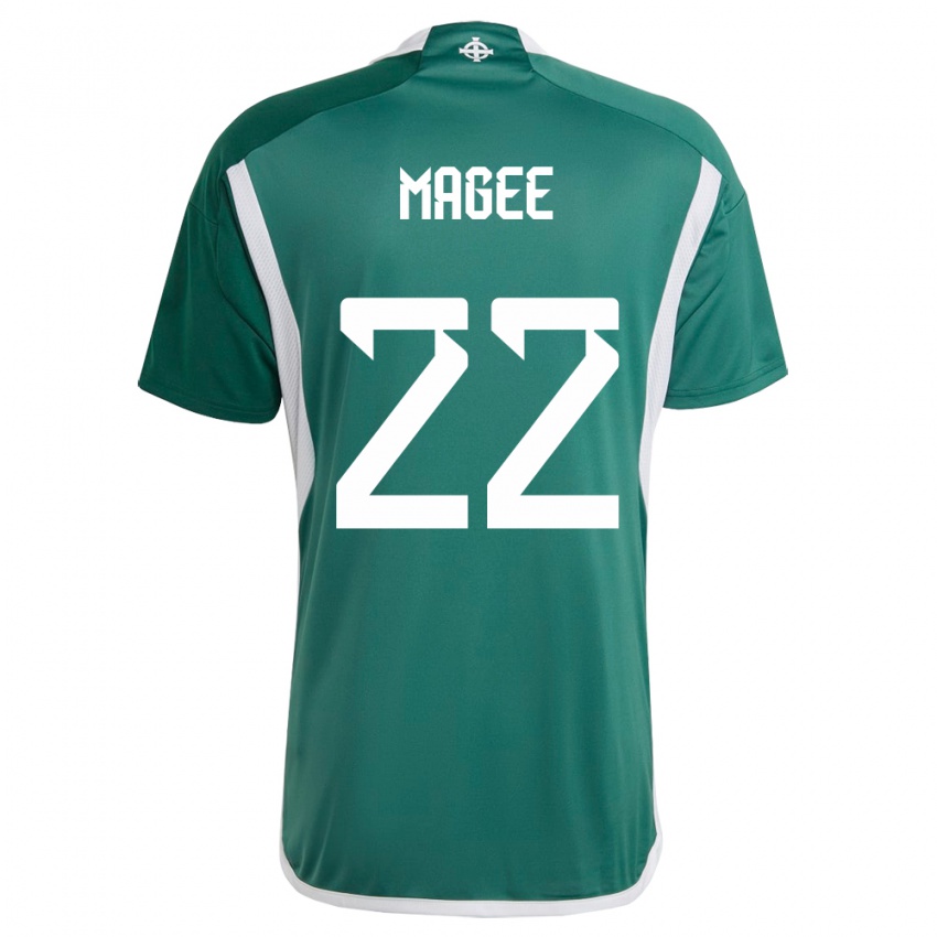 Niño Camiseta Irlanda Del Norte Abbie Magee #22 Verde 1ª Equipación 24-26 La Camisa Chile